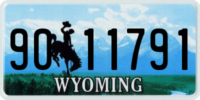 WY license plate 9011791