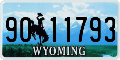WY license plate 9011793