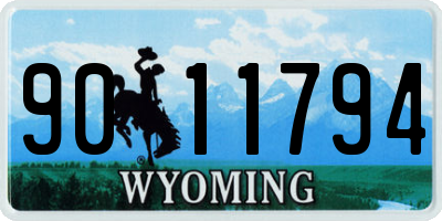 WY license plate 9011794