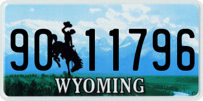 WY license plate 9011796