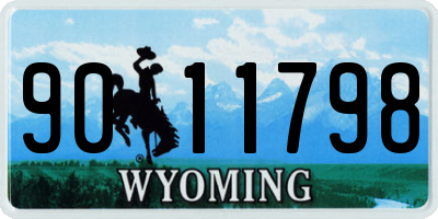 WY license plate 9011798