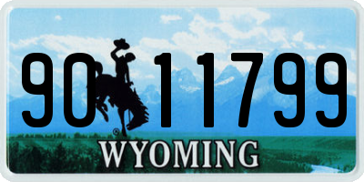WY license plate 9011799