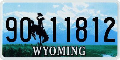 WY license plate 9011812