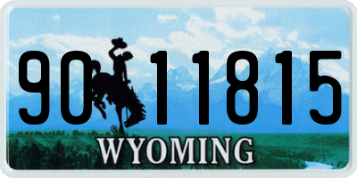WY license plate 9011815