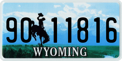 WY license plate 9011816