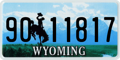 WY license plate 9011817