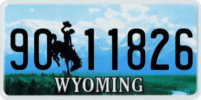 WY license plate 9011826