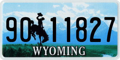 WY license plate 9011827