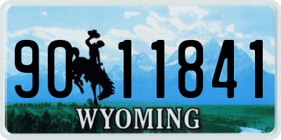 WY license plate 9011841
