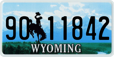 WY license plate 9011842