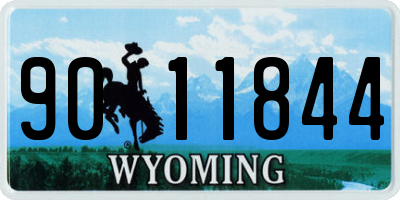 WY license plate 9011844