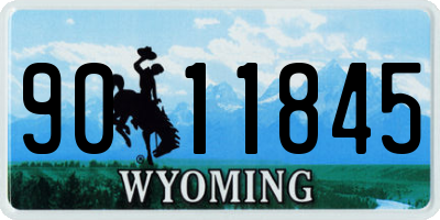 WY license plate 9011845