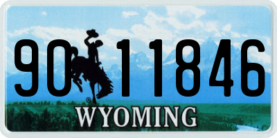 WY license plate 9011846