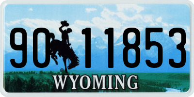 WY license plate 9011853