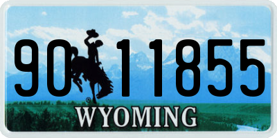 WY license plate 9011855