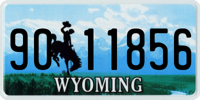 WY license plate 9011856