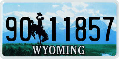 WY license plate 9011857