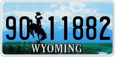 WY license plate 9011882