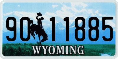WY license plate 9011885