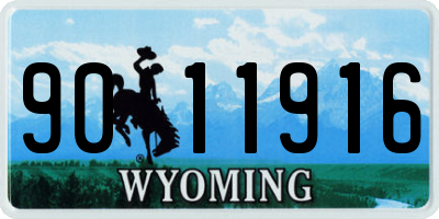 WY license plate 9011916