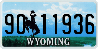 WY license plate 9011936