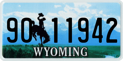WY license plate 9011942