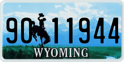 WY license plate 9011944