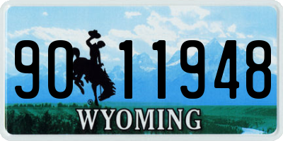 WY license plate 9011948