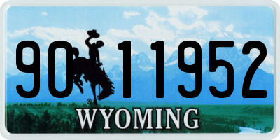 WY license plate 9011952