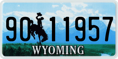 WY license plate 9011957