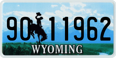 WY license plate 9011962