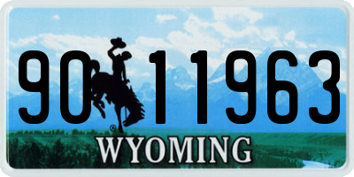 WY license plate 9011963