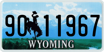 WY license plate 9011967