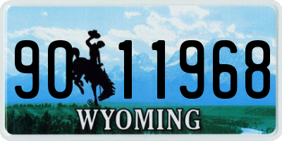 WY license plate 9011968