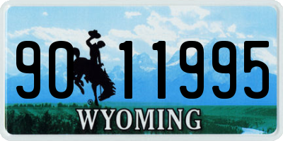 WY license plate 9011995