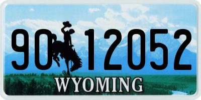 WY license plate 9012052