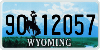 WY license plate 9012057
