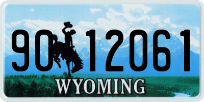 WY license plate 9012061