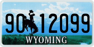 WY license plate 9012099