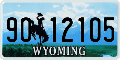 WY license plate 9012105