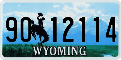 WY license plate 9012114