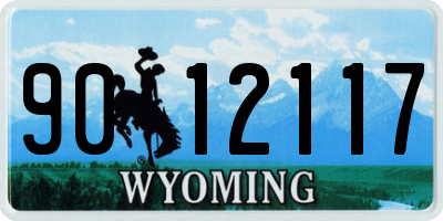 WY license plate 9012117