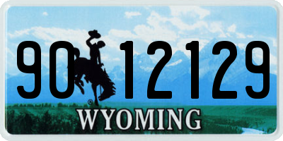 WY license plate 9012129