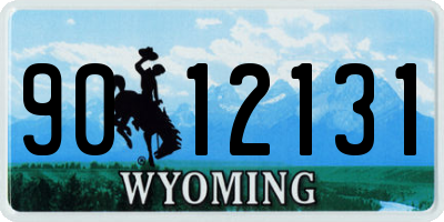 WY license plate 9012131