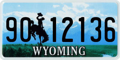 WY license plate 9012136