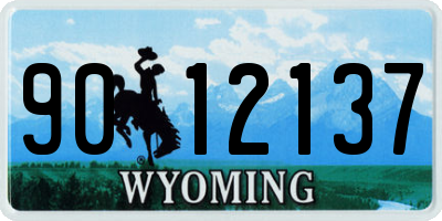 WY license plate 9012137