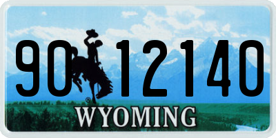 WY license plate 9012140