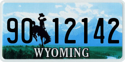 WY license plate 9012142