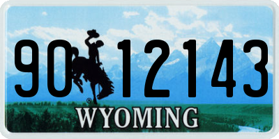 WY license plate 9012143