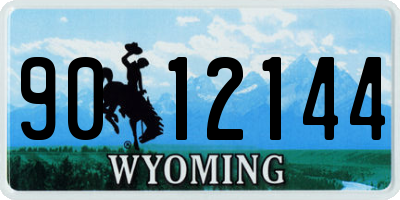 WY license plate 9012144